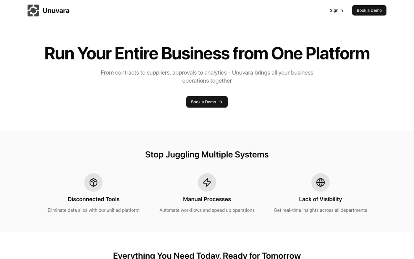 Unovara — run your entire business from one platform (unovara.com)